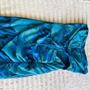 Blue and Green Patterned Dress